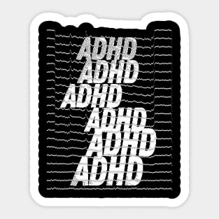 ADHD Attention Deficit Hyperactivity Disorder T-Shirt and Apparel Sticker